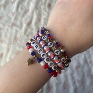 Fourth of July Bracelets and Earrings Set